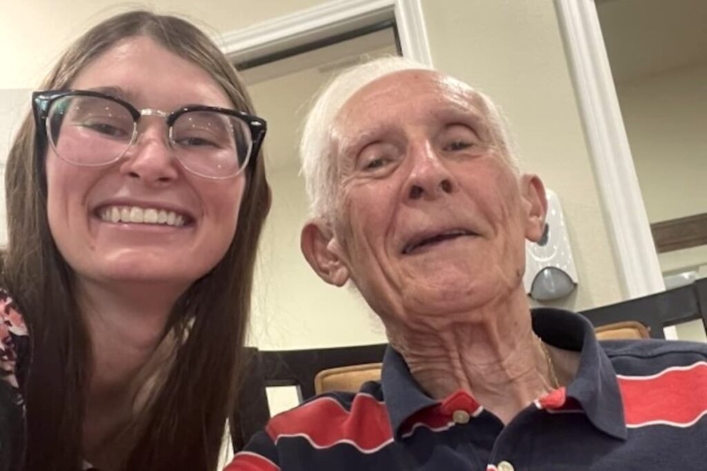 Clear Fork | Senior and Caretaker Taking A Selfie