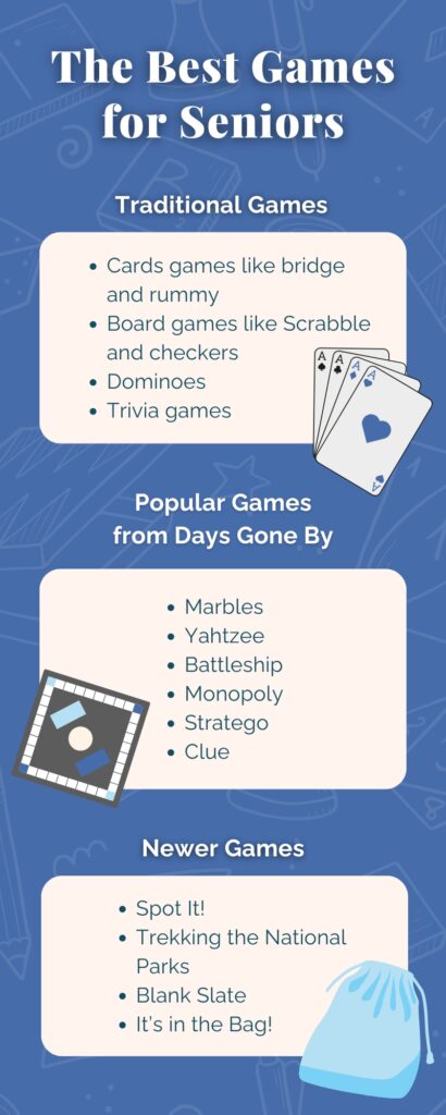 Double Creek | The best games for seniors infographic