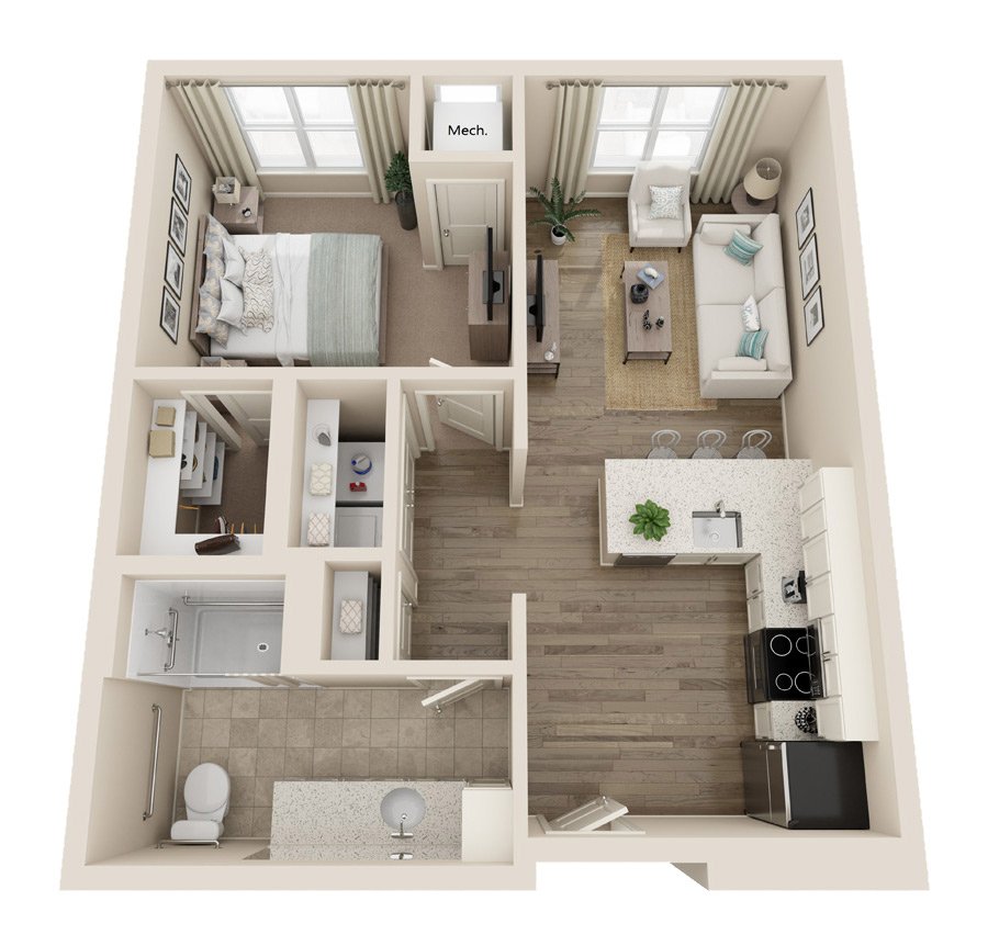 Senior Apartment Floor Plans in Flagstaff, AZ