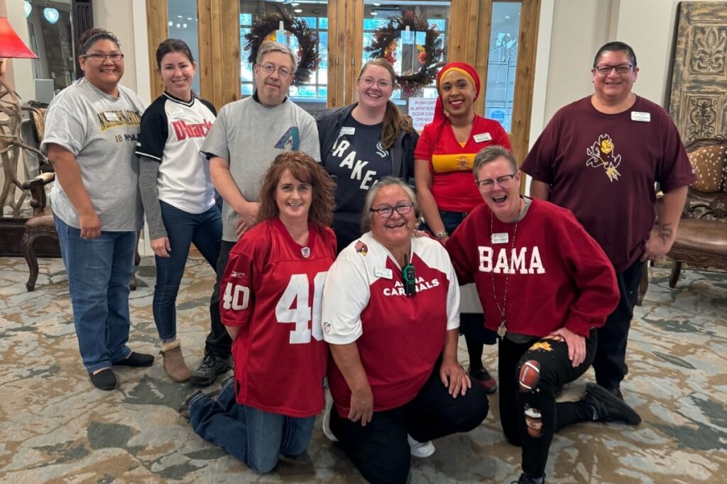 The Bluffs of Flagstaff | Team members on Jersey Day