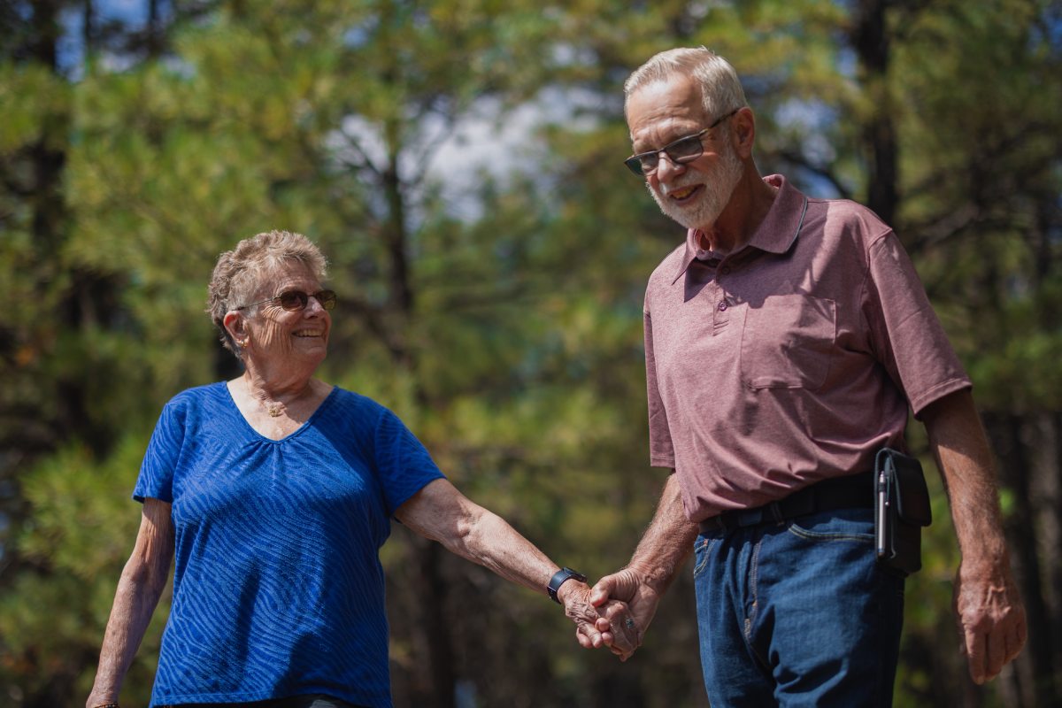 The Bluffs of Flagstaff | Seniors on a walk outside