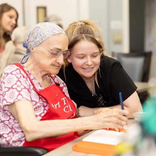 Civitas Senior Living | Senior resident with caregiver