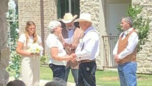 Arabella of Red Oak | BuArabella of Red Oak | Bud and Marie walking down the isle