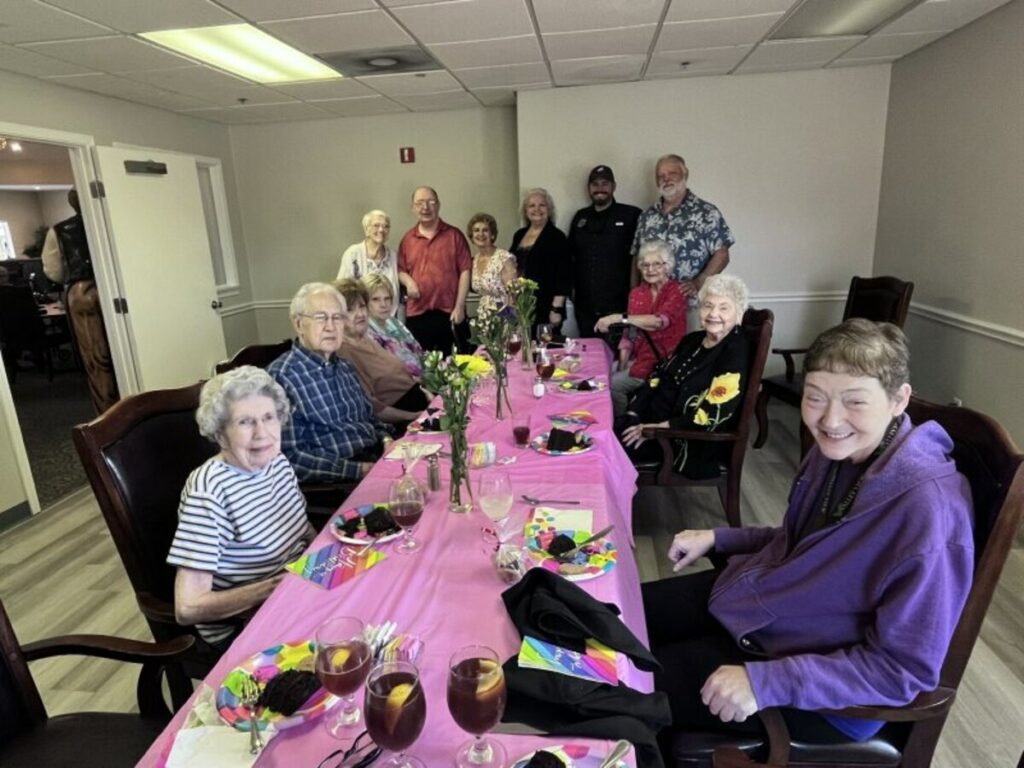 Valley View Senior Living | Dorothy's party at the table
