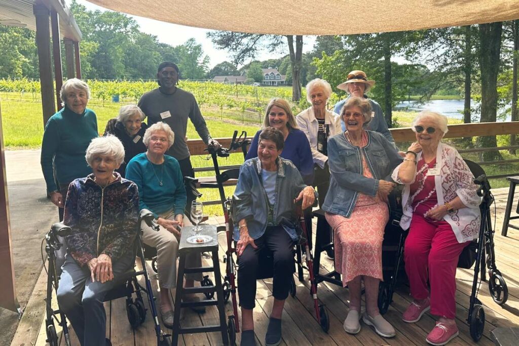Civitas Senior Living | Residents at the Hamptons of Tyler and Arabella of Athens enjoyed a wine tasting