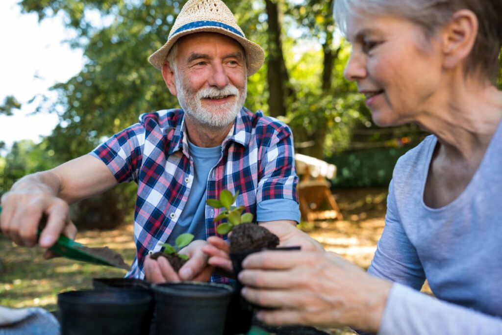 The Brooks of Cibolo | Seniors working in the garden