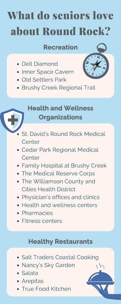 Double Creek | What seniors love about Round Rock Infographic