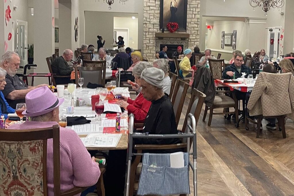 Civitas Senior Living | Seniors gathered together to play bingo